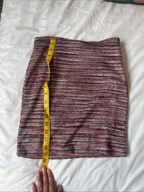 Forever 21 Multicolor Striped Pencil Skirt - Pink, Purple, Gray